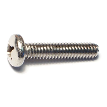 Midwest Fastener 1/4"-20 x 1-1/4 in Phillips Pan Machine Screw, Plain 18-8 Stainless Steel, 100 PK 07135